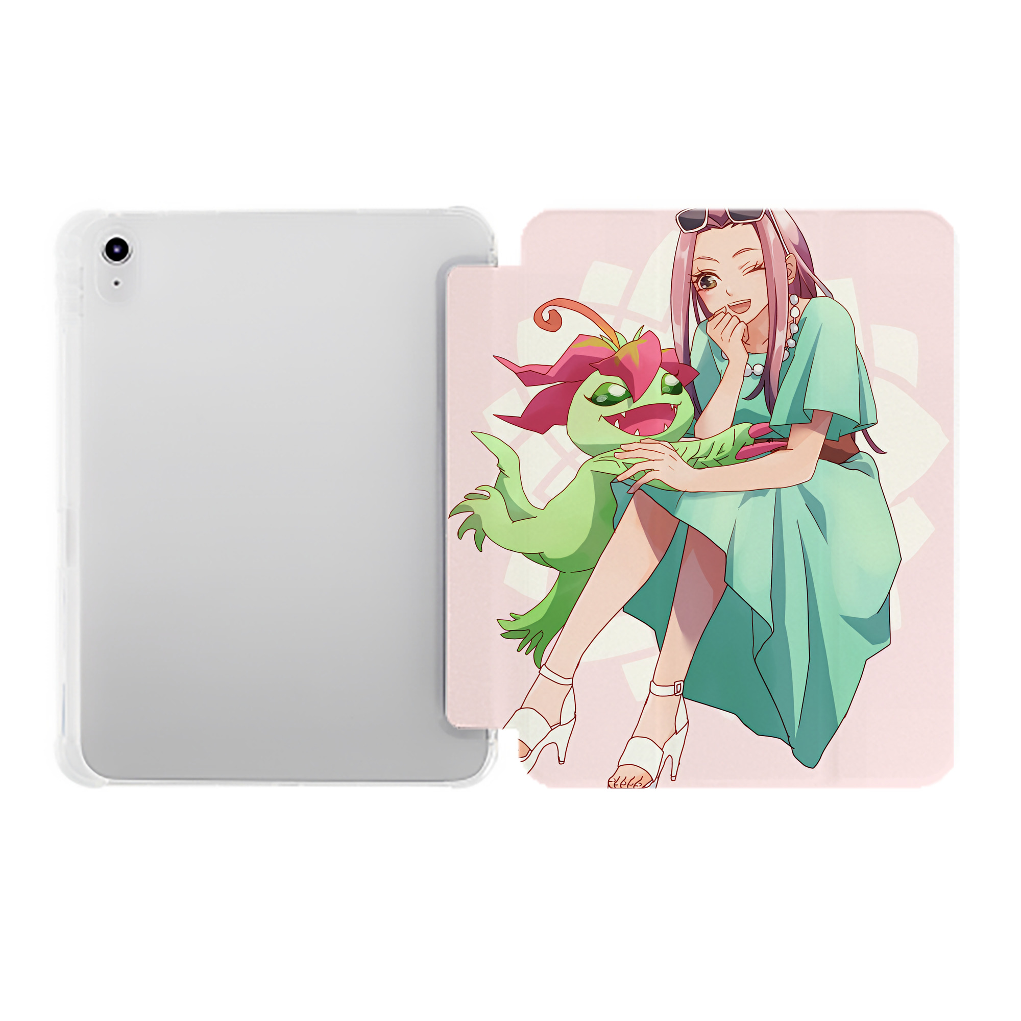 （画像用） Digimon デジタルモンスター/デジモン IPad ケース ペン収納付き 三つ折りスタンド PUレザー×シリコン 対応機種9.5/10.5/10.9インチ